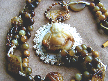 Detail of Sou Chou Jade Buddha Necklace