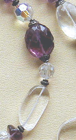 Detail of Amethyst Citrine Necklace