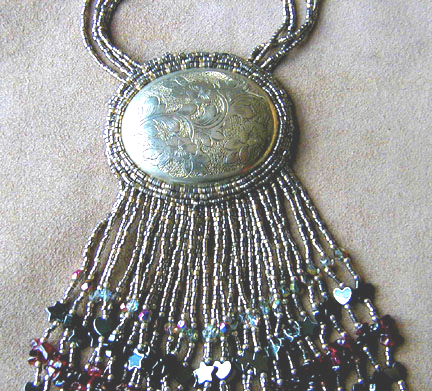 Detail of Engraved Centerpiece Necklace