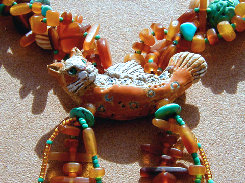 Detail of Fishcat Necklace
