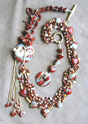 Detail of Jasper Necklace with Lizard