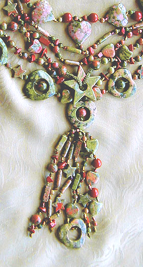 Detail of Unakite Necklace