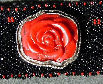 Detail of Coral Flower Bracelet