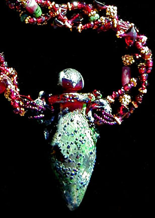 Detail of Garnet Wine Necklace