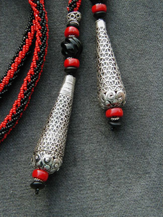 Detail of Kumihimo Lariat Necklace