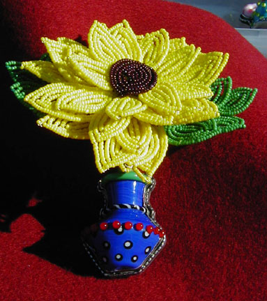 Detail of Sunflower Vessel Pin