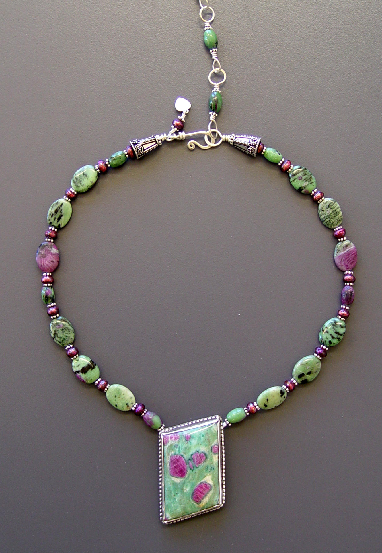 Detail of Spring Roses Necklace