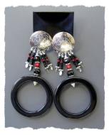 Black Ring Earrings