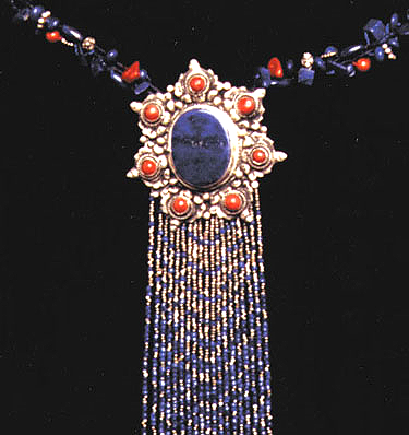 Detail of Afghani Lapis Necklace