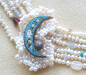 Detail of Mosaic Moon Necklace