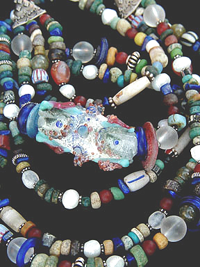Detail of Mali Dig Bead Necklace