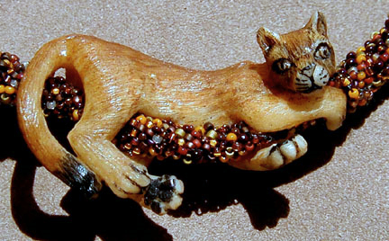 Detail of Mountain Lion Necklace