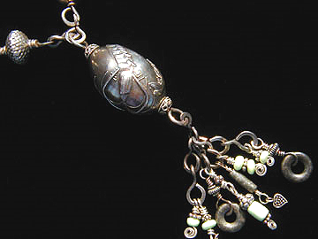 Detail of Shrimp Bead Necklace