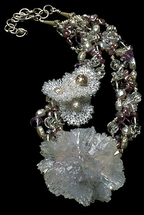 Detail of Amethyst Rosette Necklace