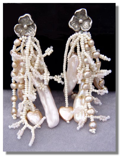 Pearl Tusk Earrings