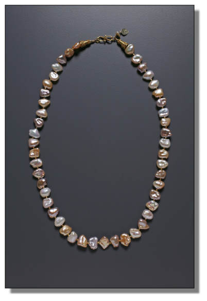 Old Biwa Pearls Necklace