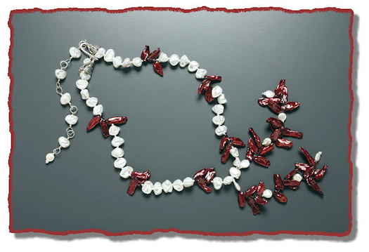 Chile Pepper Pearls Necklace