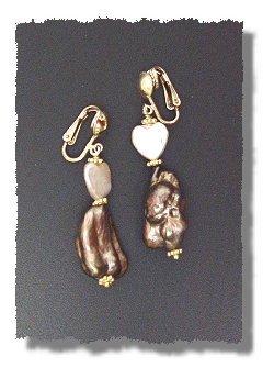 Brown Pearl Earrings
