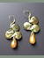 Green and Gold Earrings