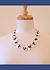 Amethyst and Mother of Pearl Necklace on model