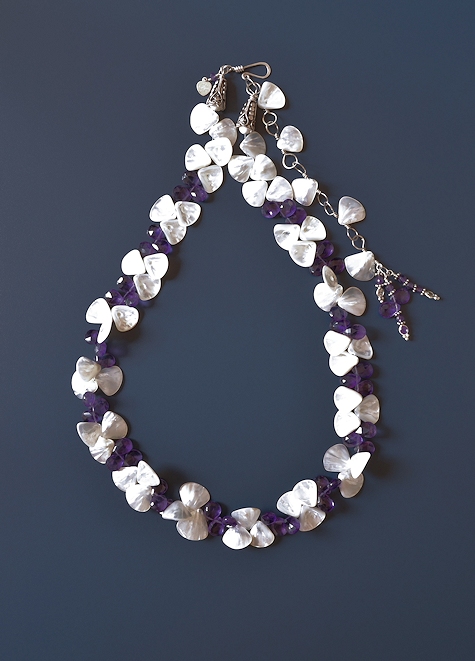 Amethyst and Mother of Pearl Necklace