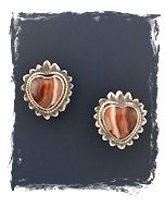 Striped Heart Earrings