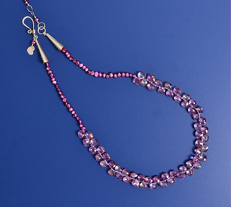 Pink Topaz Necklace