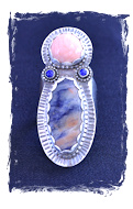 Sodalite and Opal Ring