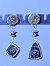 Ammonite and Pyrite Earrings