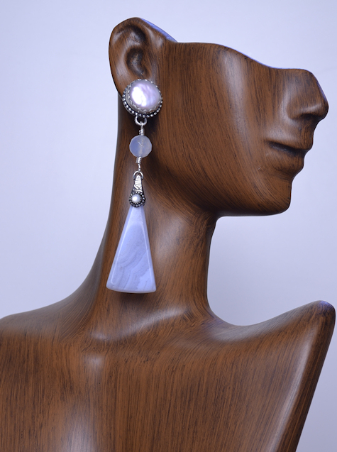 Blue Lace Agate earrings