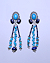 Turquoise Lapis Earrings Detail
