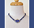 Lapis with Pyrite Necklace on model